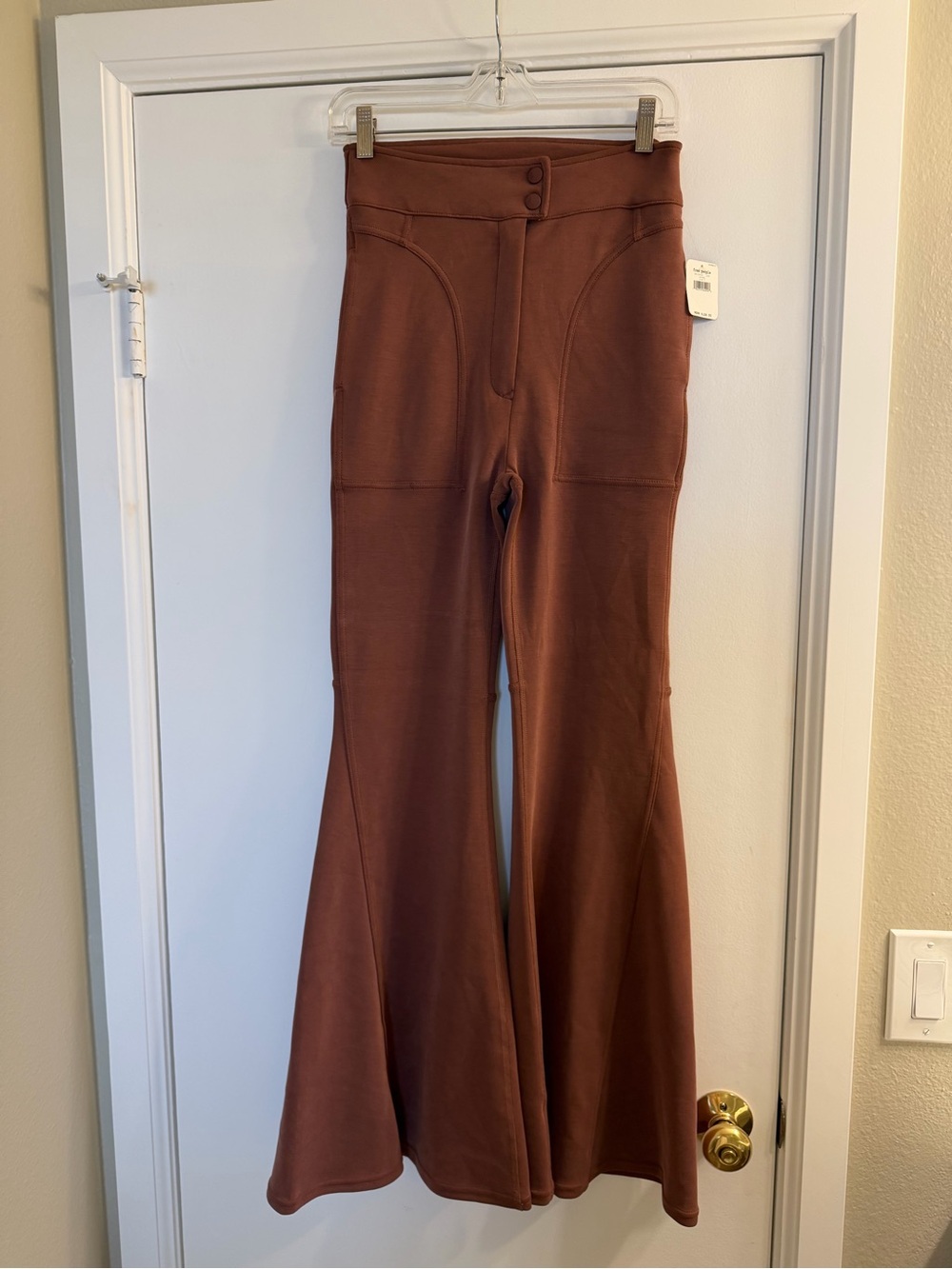 Free People Nutmeg High-Rise Flare Pants